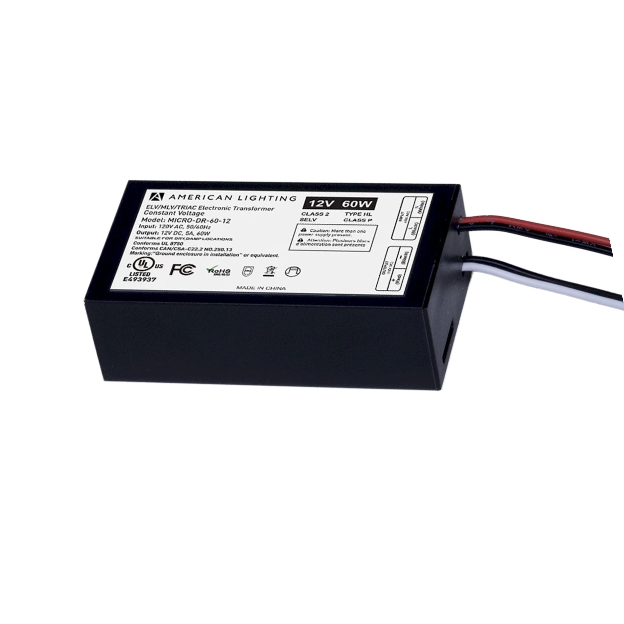 American Lighting MICRO-DR Series LED Transformer | Dimmable, 12V & 24V DC
