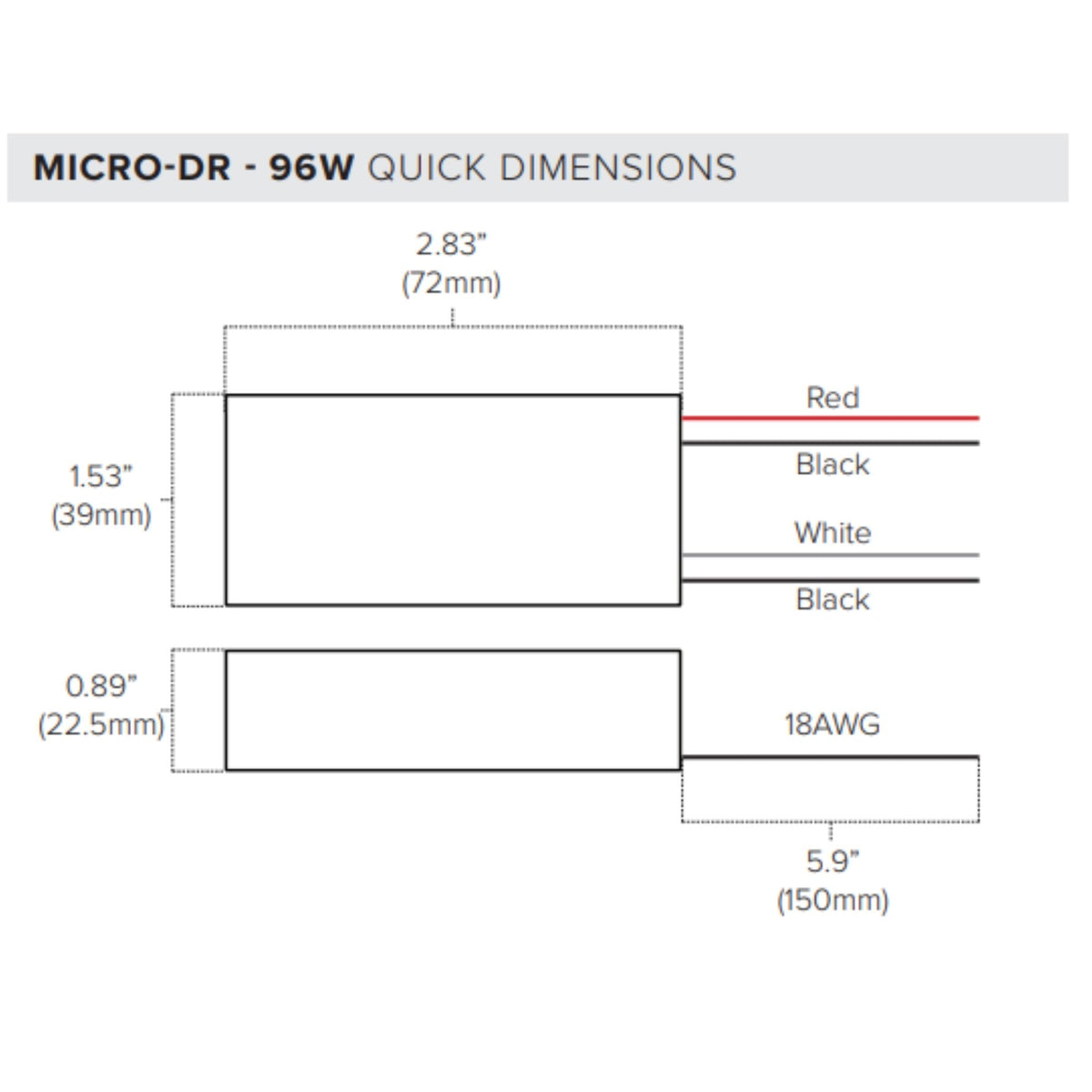 Micro 96W LED Driver 24V Multi-Protocol, Indoor Use - 120-277V