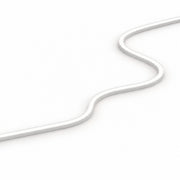 Side-bend LED neon strip with cool white light, curved channel close-up