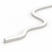 White 6x6 top-bend LED neon strip with end cap, bent in a zigzag shape.