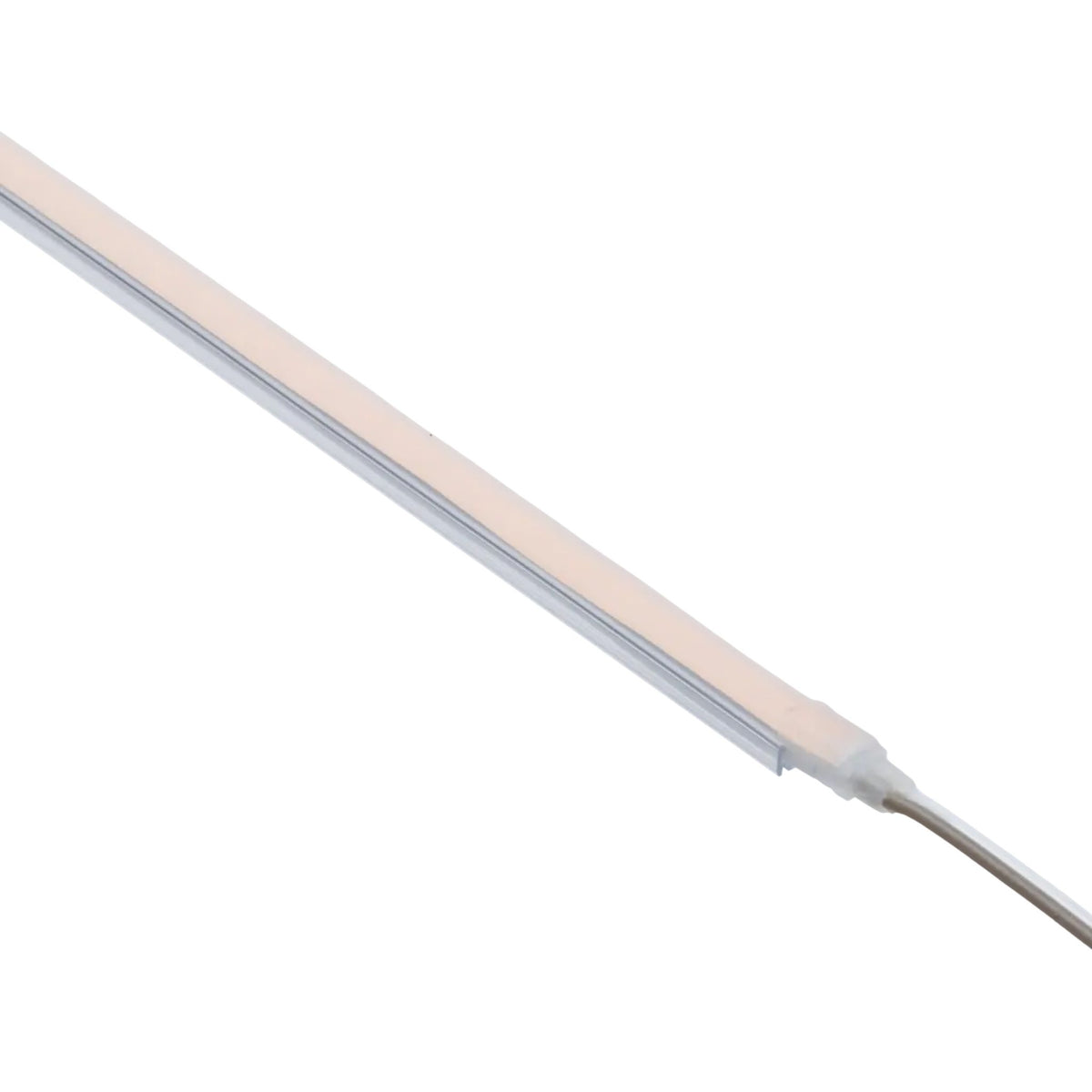 Clear PC mounting channel strip with open slot, long length for LED installation
