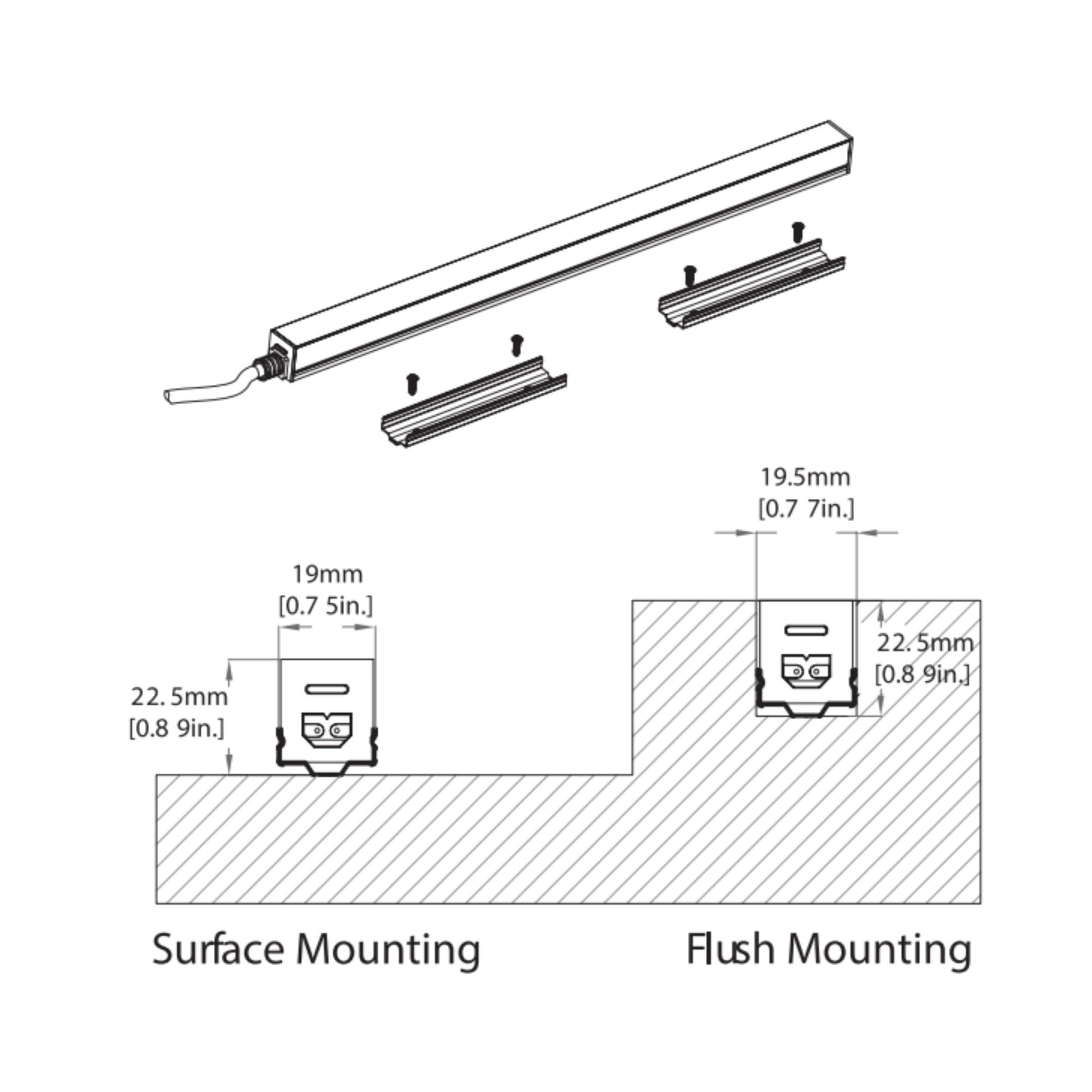 American Lighting - MicroLink 120V Task Light Single Color Mounting Clip | Bees Lighting