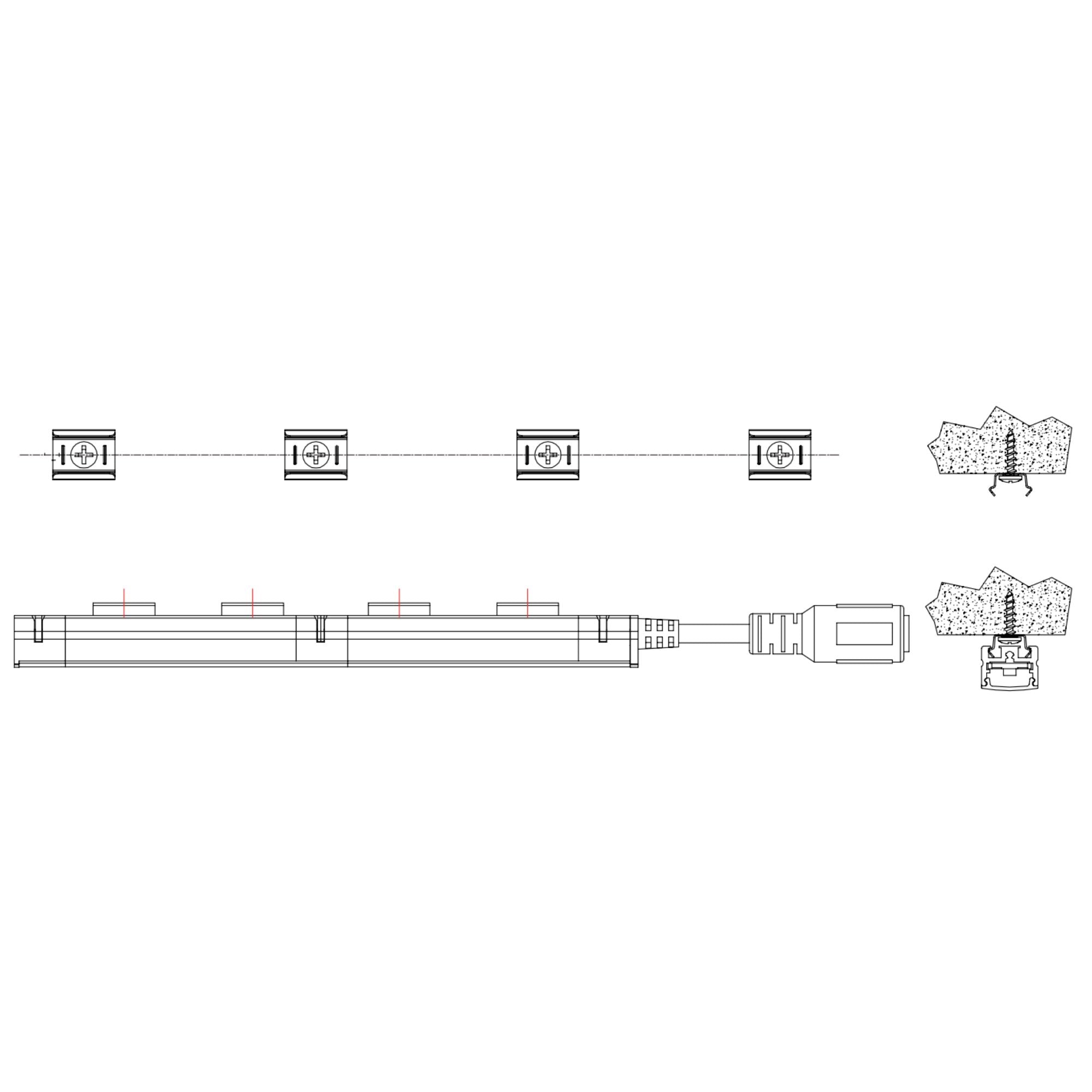 MicroLink 24V Task Light 4in Mounting Clips