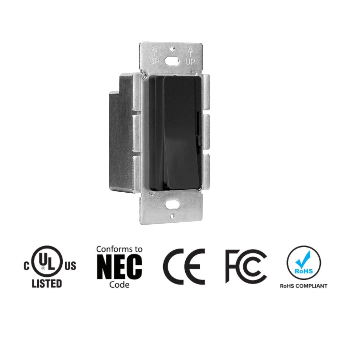 American Lighting Navi Dim 60W 24VDC LED Driver Integrated In-Wall Dimmer, Black