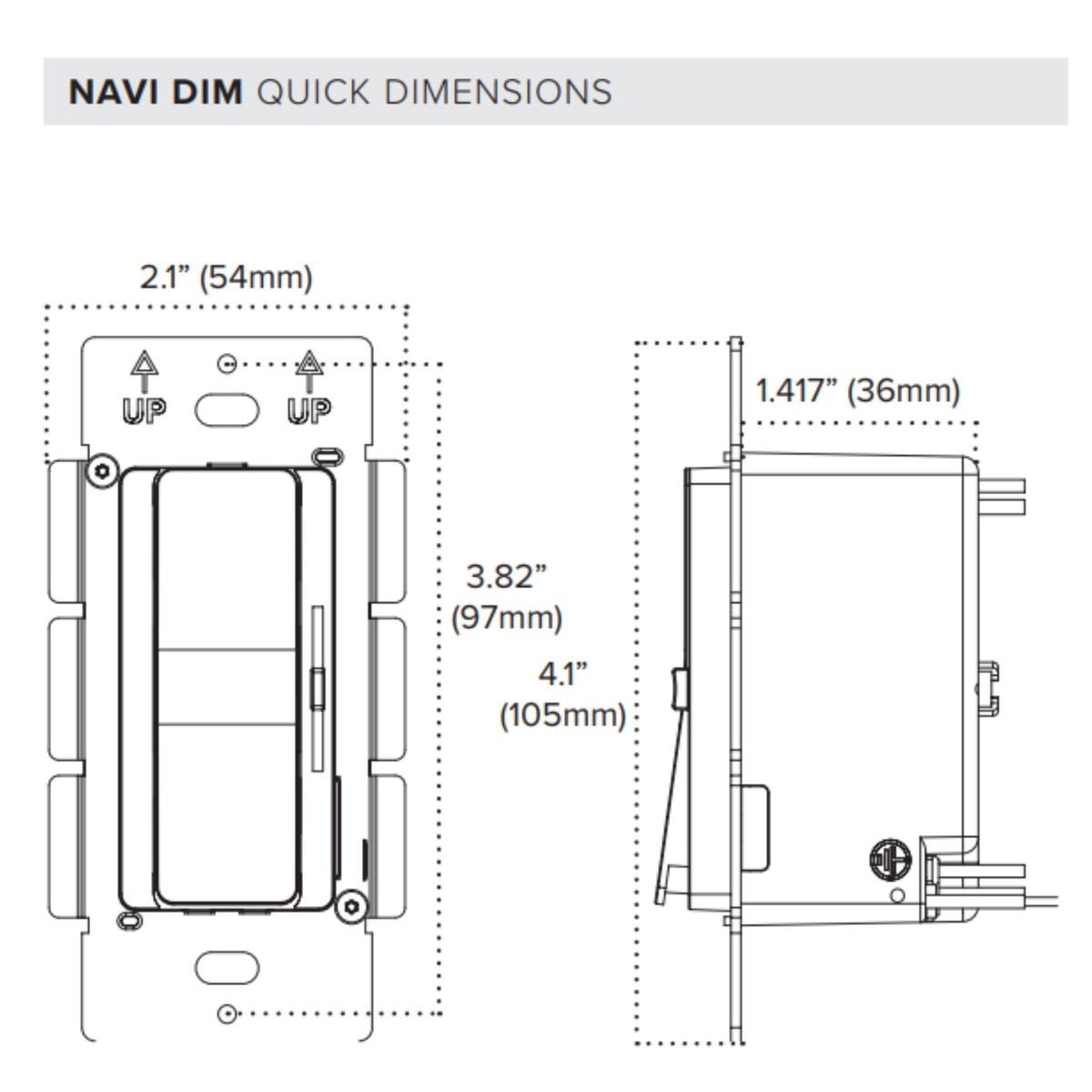 American Lighting Navi Dim 96W 24VDC LED Driver and In-Wall Dimmer, White