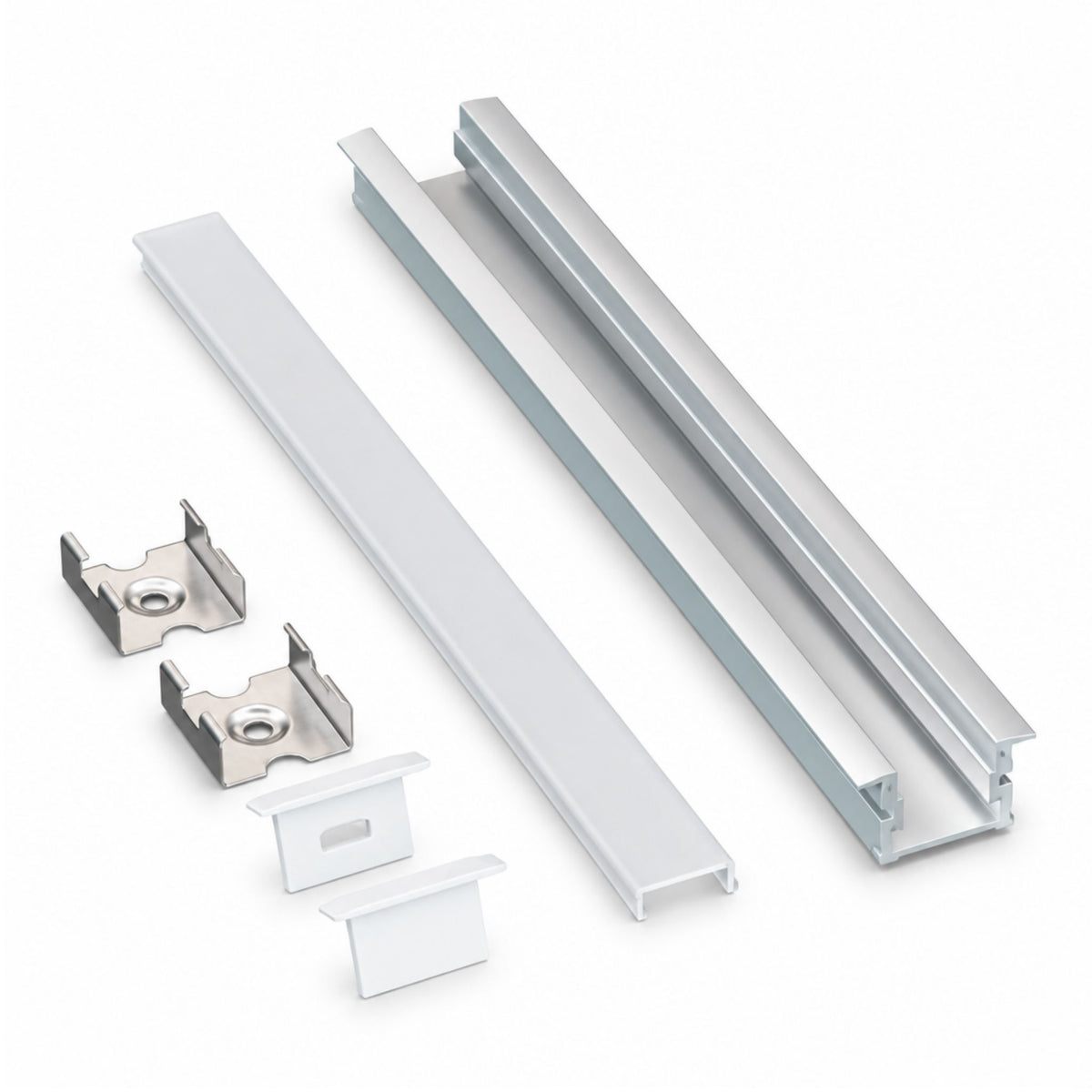 American Lighting Double Flange PE-DBLF-2M-BNDLACC-BG5 End Cap & Mounting Clip Accessory Pack