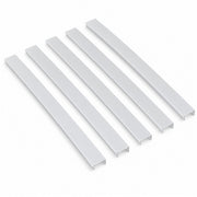 Frosted double-flange diffuser lenses, five-pack, white translucent strips