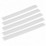 Frosted polycarbonate lens covers, white extrusion verge inserts, 2 m set