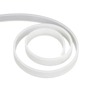 Flexible silicone lens strip, coiled white tube with inner channels