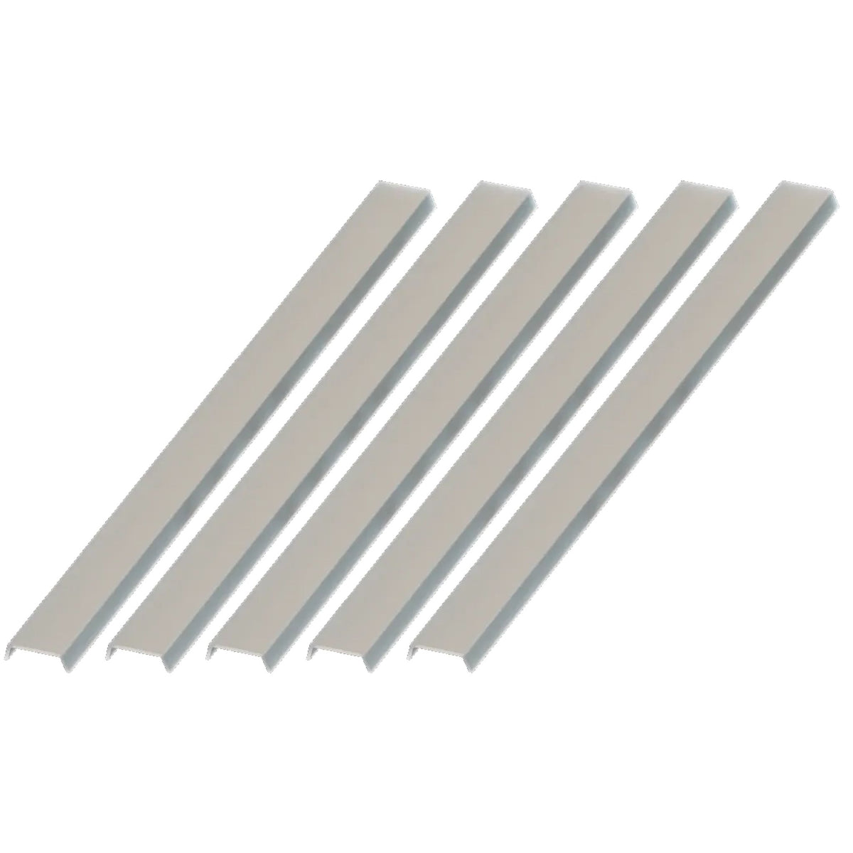 Five-pack frosted polycarbonate mini light lenses, rectangular strips
