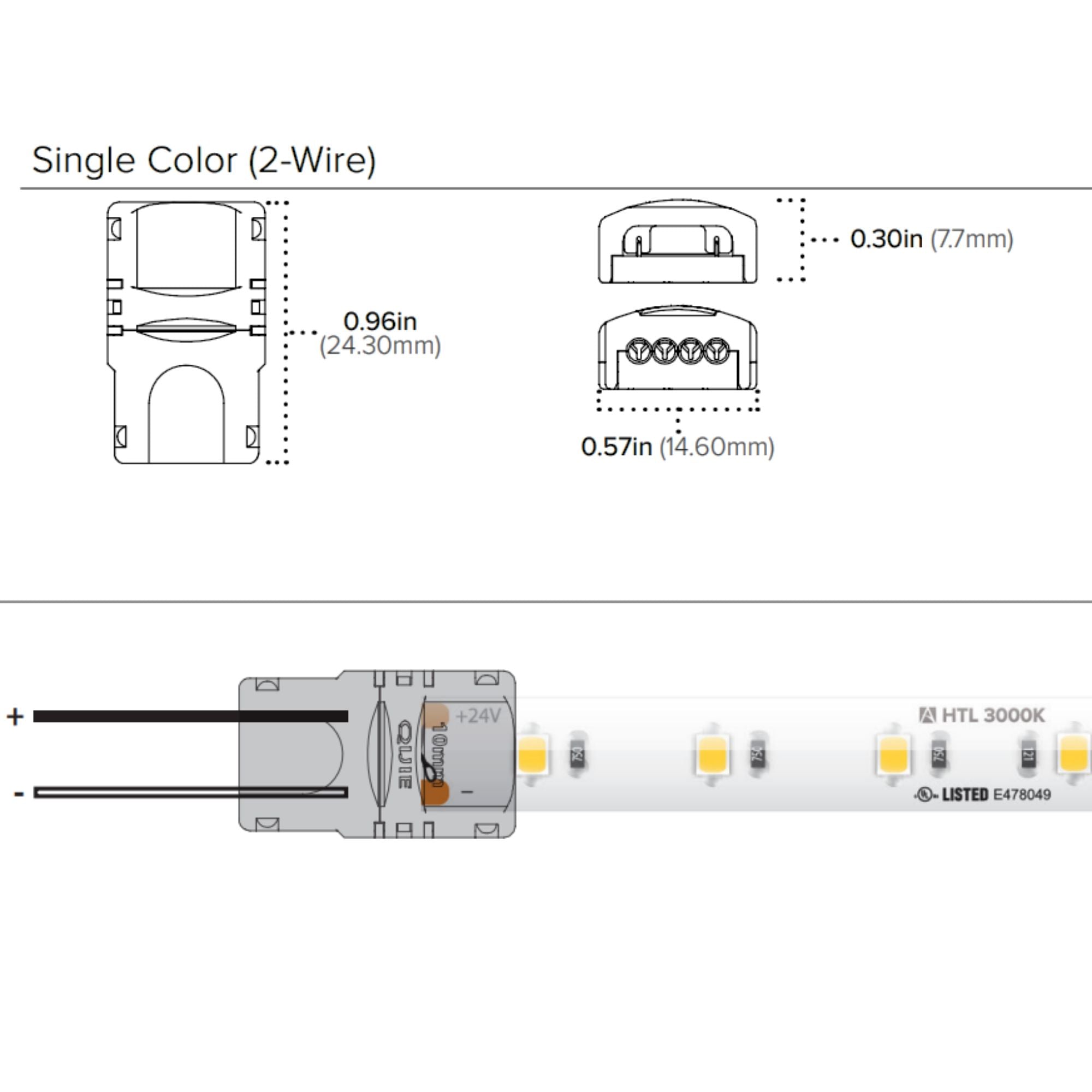 American Lighting - Trulux Single Color 6ft HD Power Feed | Bees Lighting