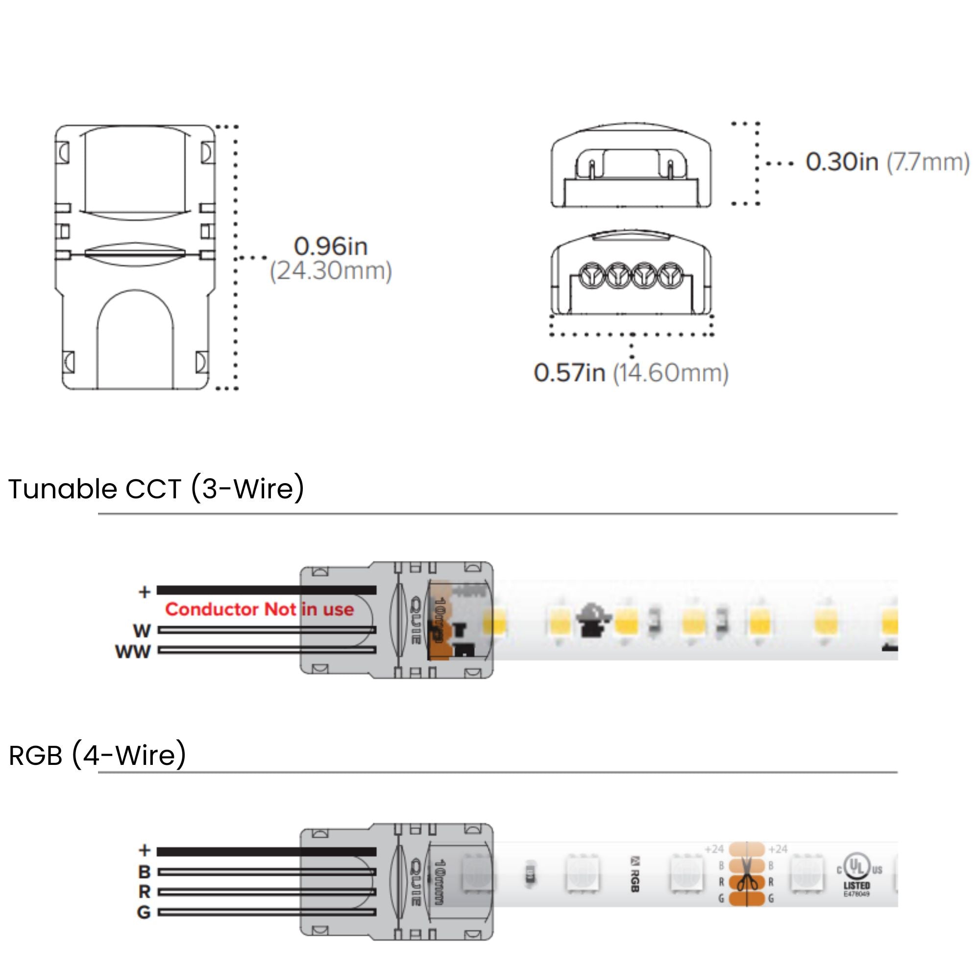 American Lighting - Trulux Tunable CCT & RGB 6in HD Jumper Cable | Bees Lighting