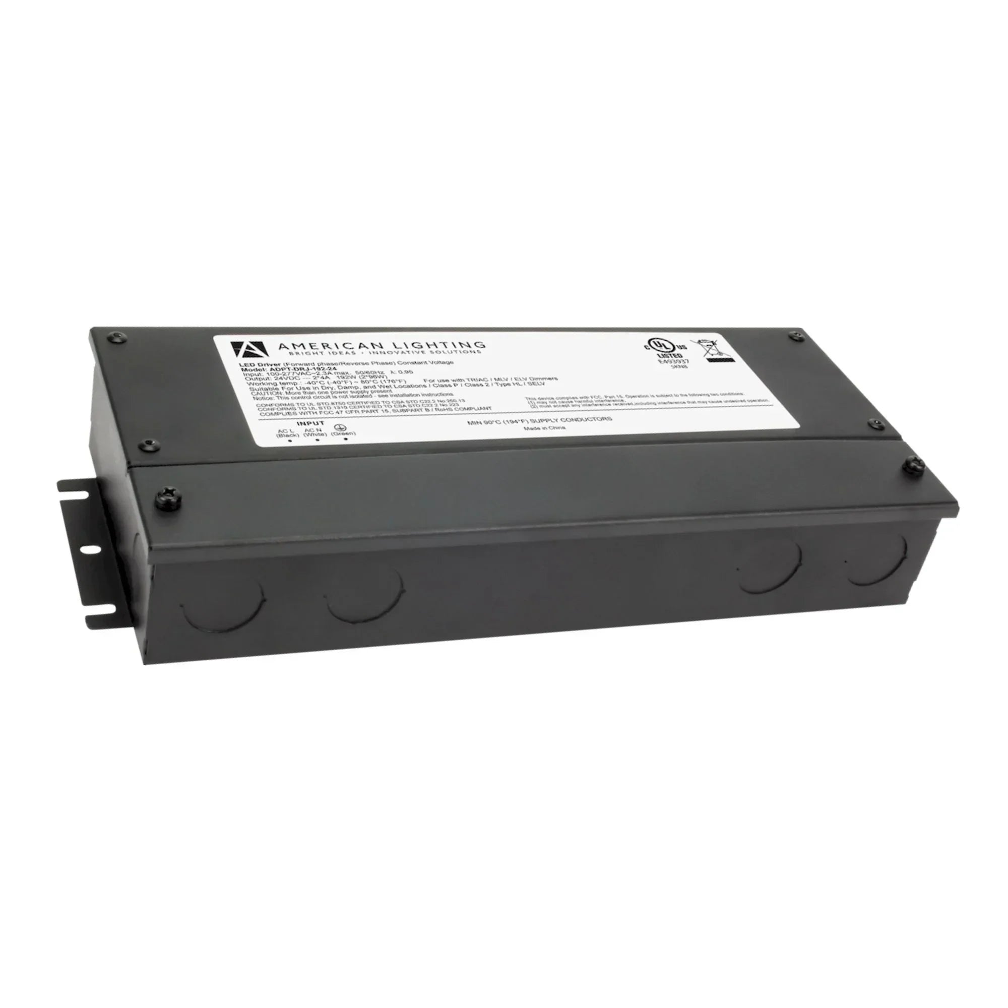 American Lighting Adaptive ADPT-DRJ-192-24 192W LED Driver | Wet Rated ...
