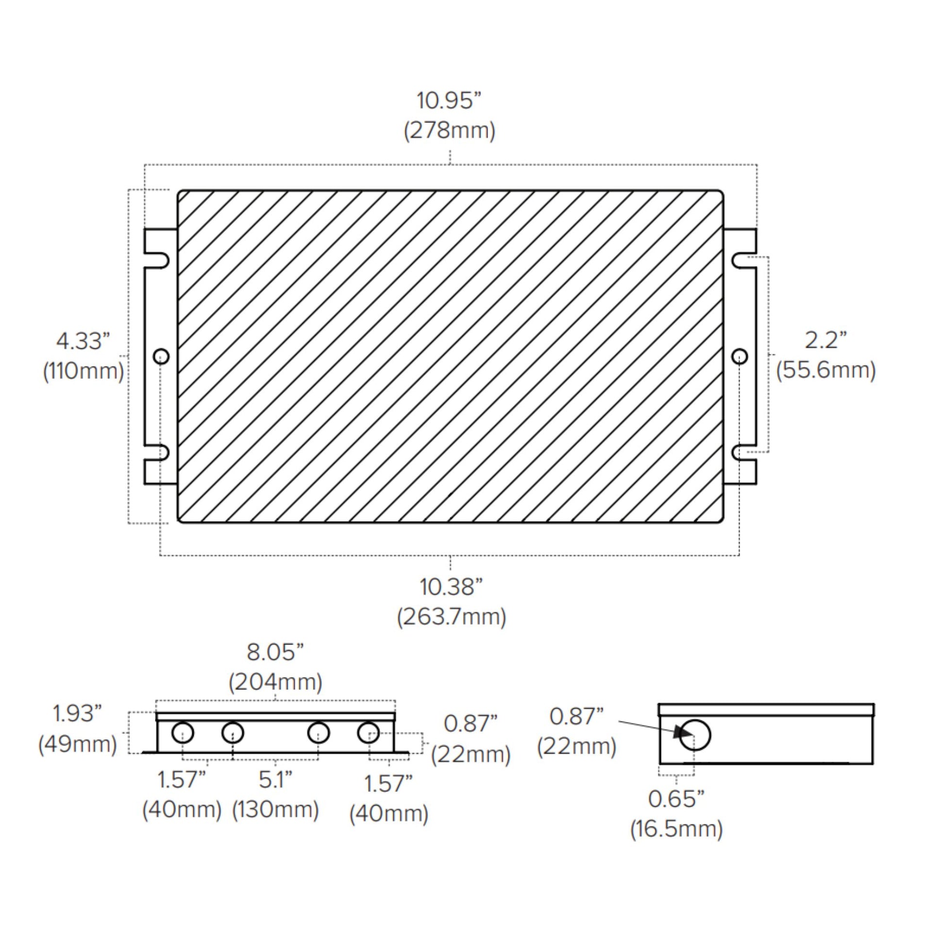 Adaptive 192 Watts, 24VDC LED Driver, ELV, MLV and Triac Dimming, Class 2, 120-277V - Bees Lighting