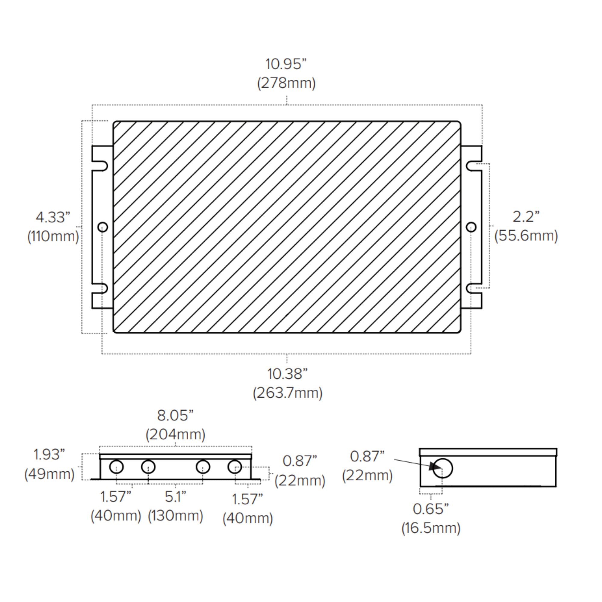 Adaptive 192 Watts, 24VDC LED Driver, ELV, MLV and Triac Dimming, Class 2, 120-277V - Bees Lighting