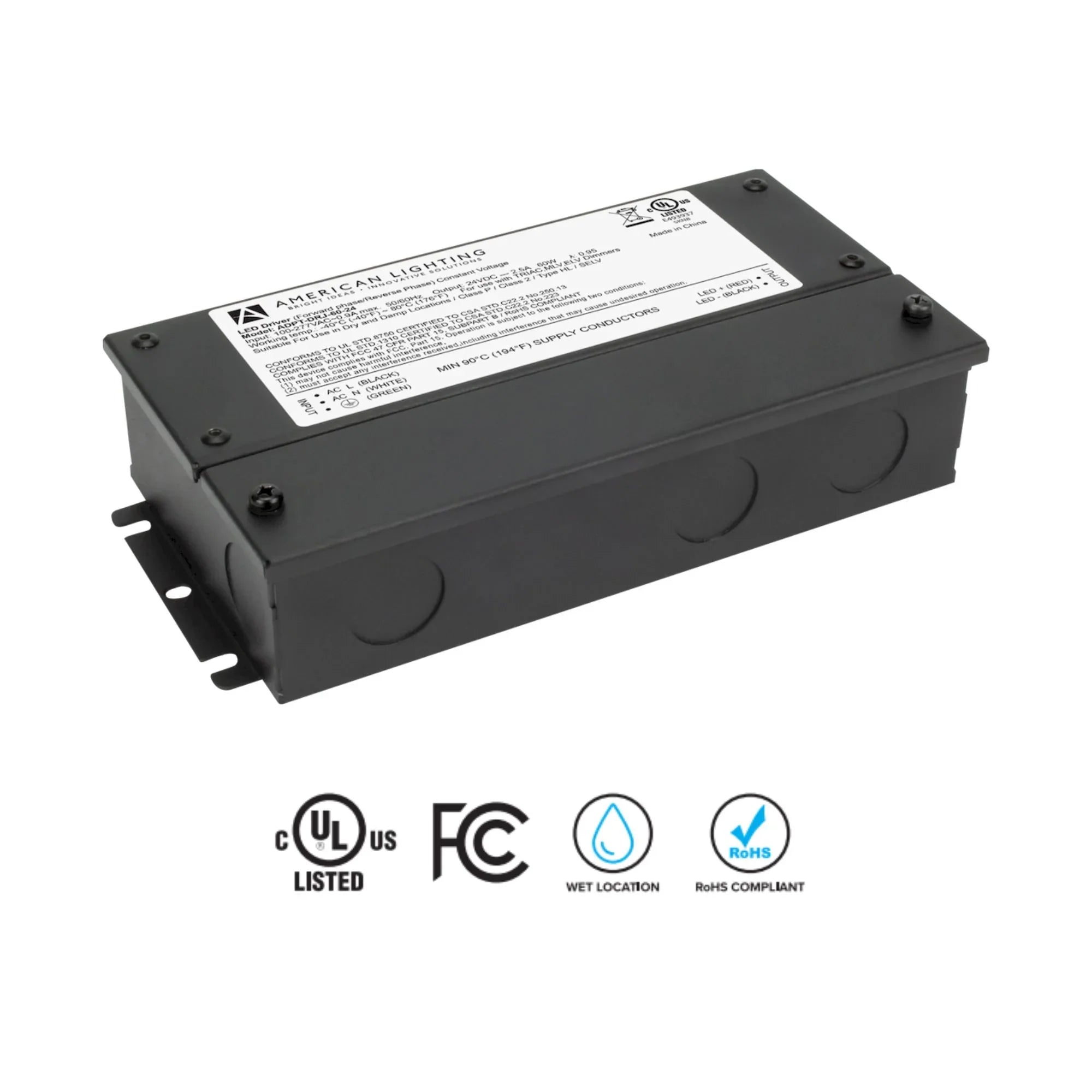 American Lighting Adaptive ADPT-DRJ-60-24 60W LED Driver | Wet