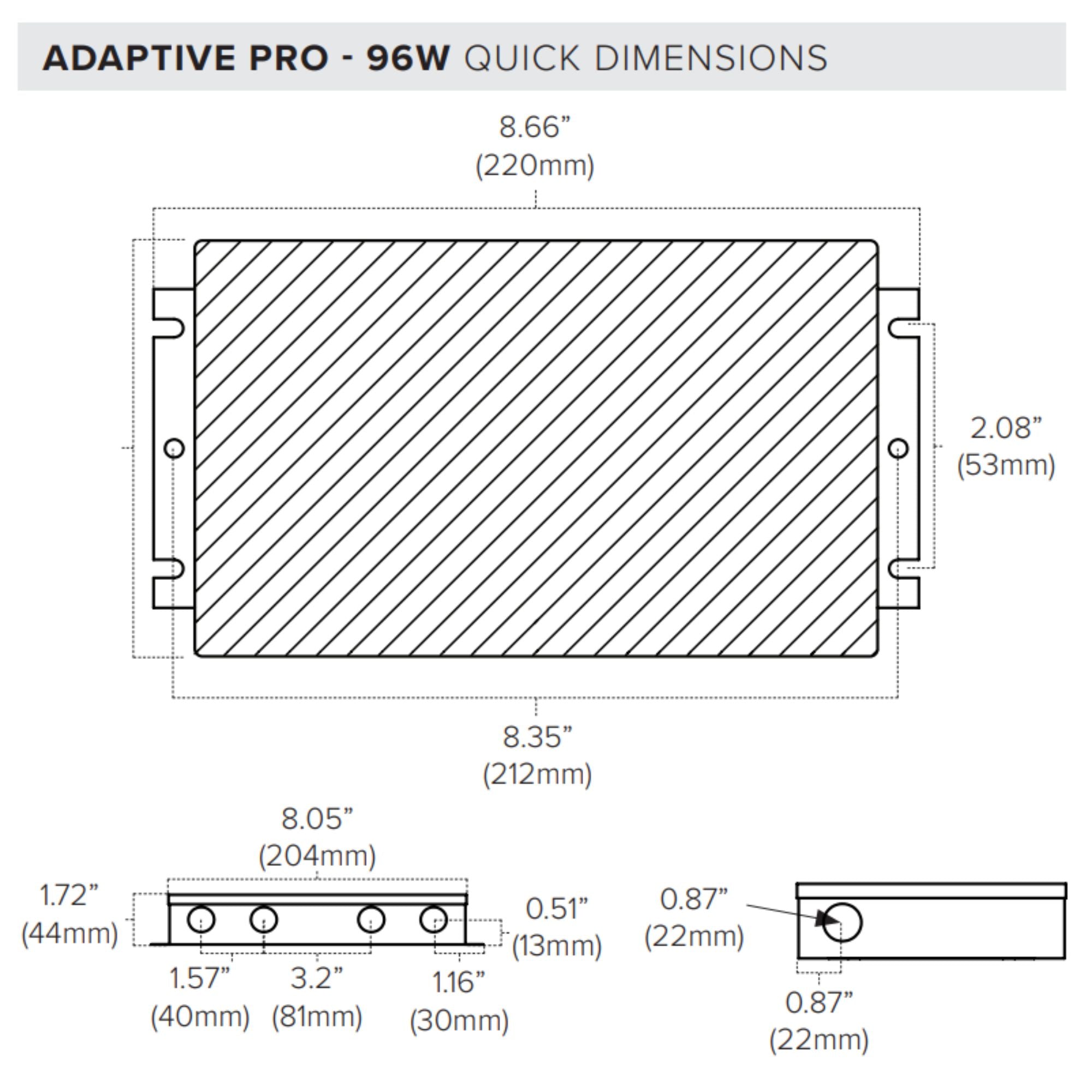 Adaptive Pro 96W 5-in-1 Dimmable 24V DC Power Supply - Class 2 LED Driver