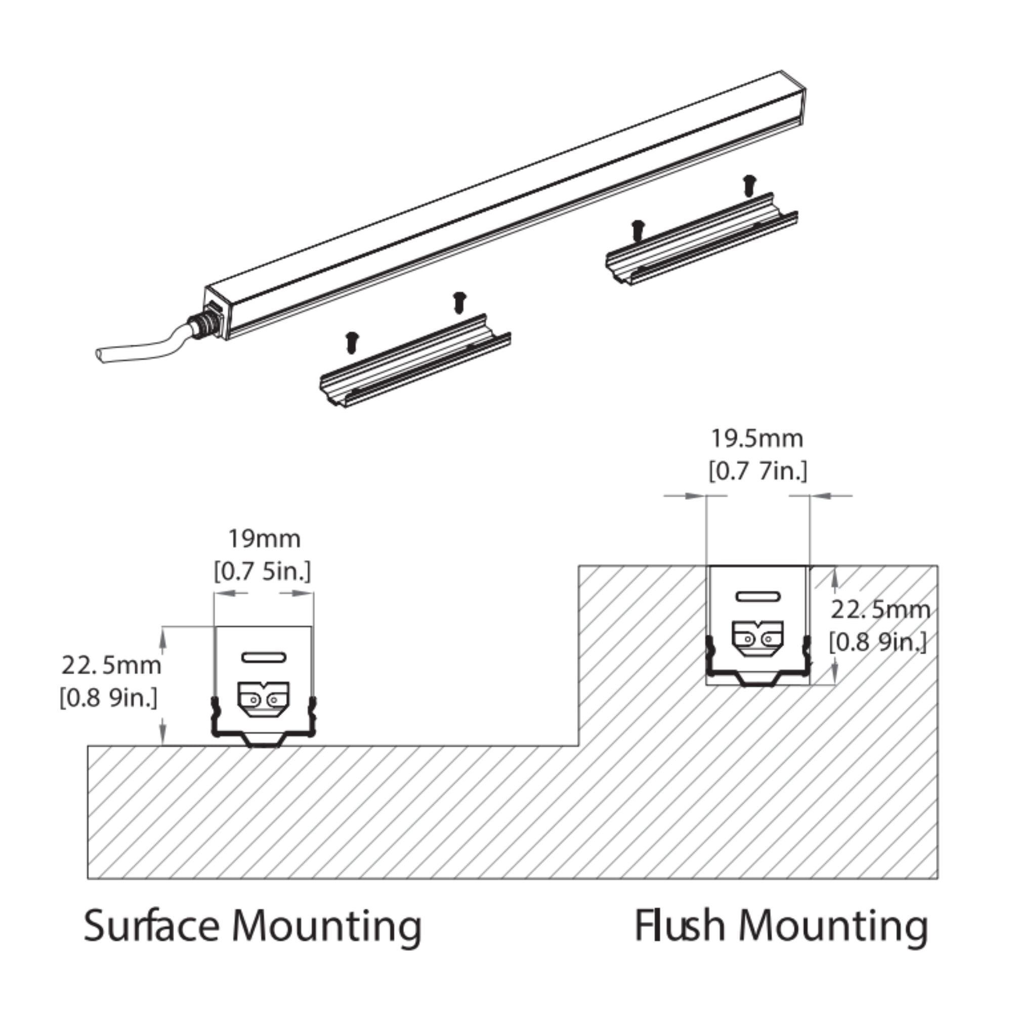 Microlink 120V LED Linear Strip Light, 36" 859 Lumens, 3000K | Cove & Undercabinet - Bees Lighting