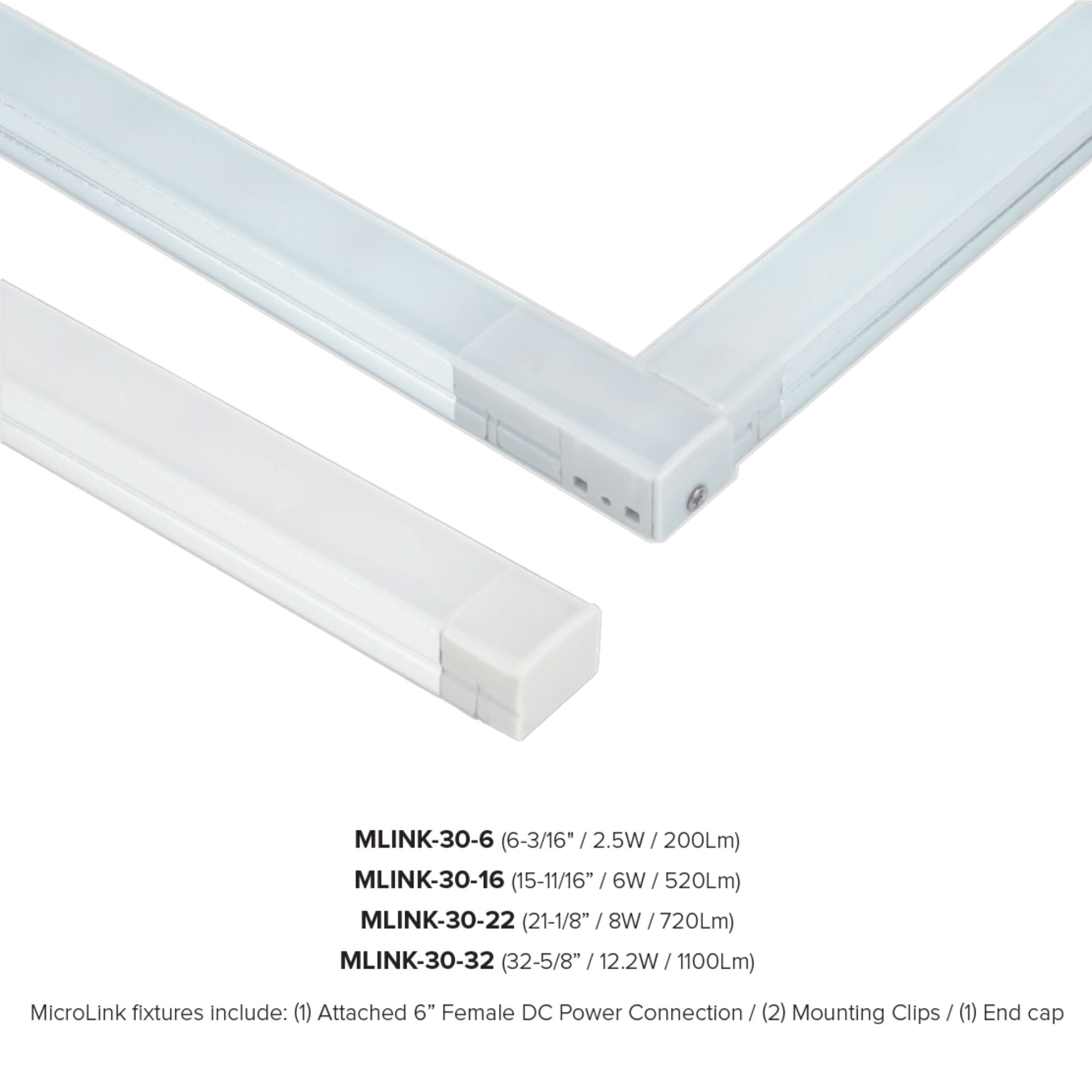 American Lighting MLINK-30-22 MicroLink 24V DC Modular Seamless Bar Light, 22", 3000K, 720Lm