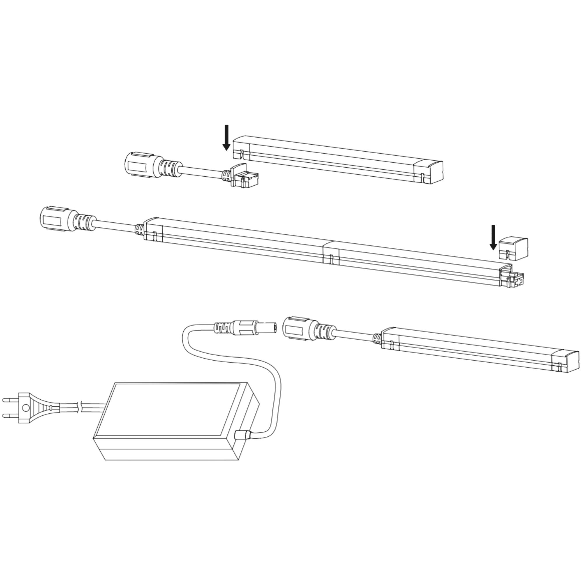 American Lighting MLINK-30-22 MicroLink 24V DC Modular Seamless Bar Light, 22", 3000K, 720Lm