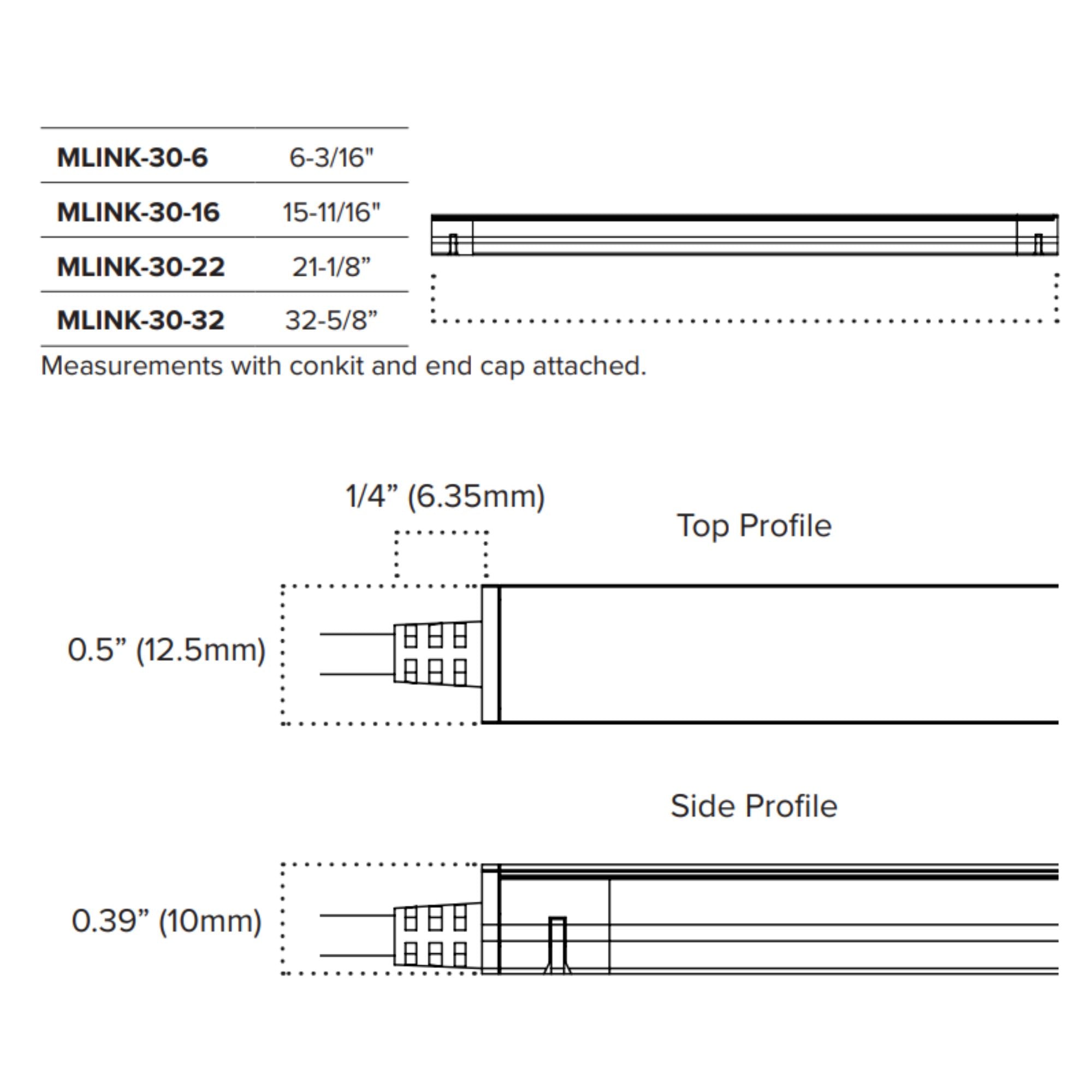 American Lighting MLINK-30-22 MicroLink 24V DC Modular Seamless Bar Light, 22", 3000K, 720Lm