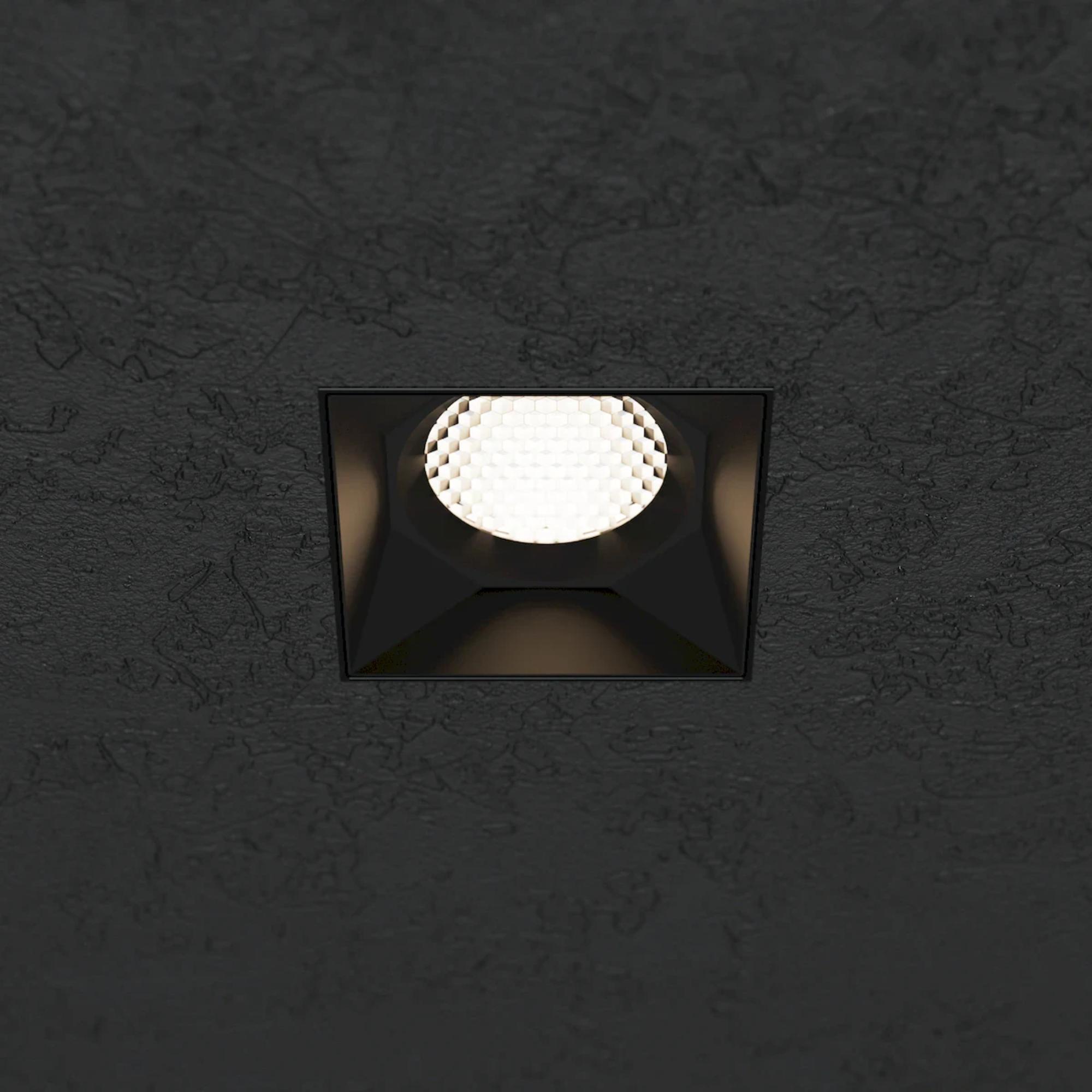 Rhyme 3" Square Trimless LED Downlight, 15W, 1350 Lm, 5-CCT, Black - Bees Lighting