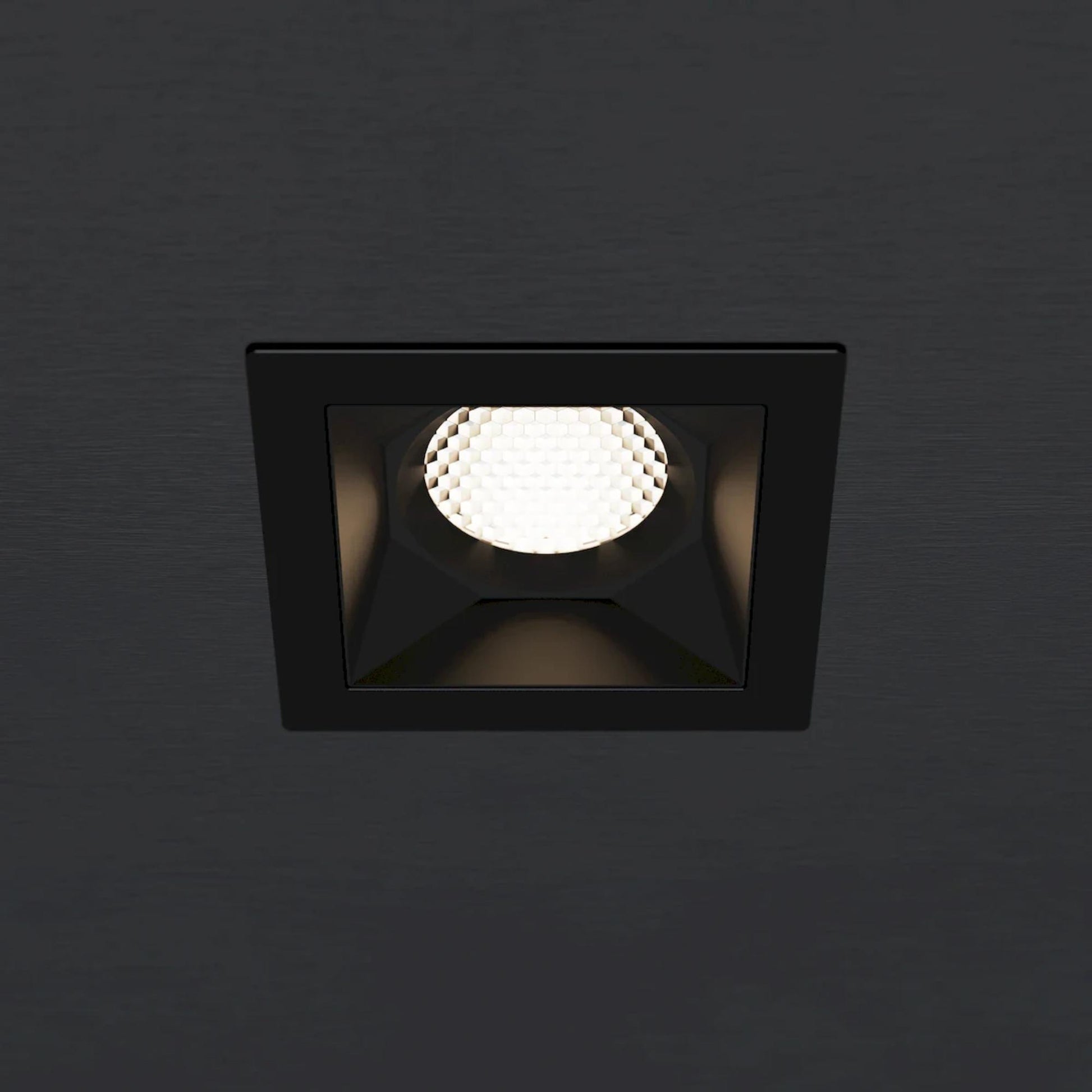 Rhyme 3" Square Trimless LED Downlight, 15W, 1350 Lm, 5-CCT, Black - Bees Lighting
