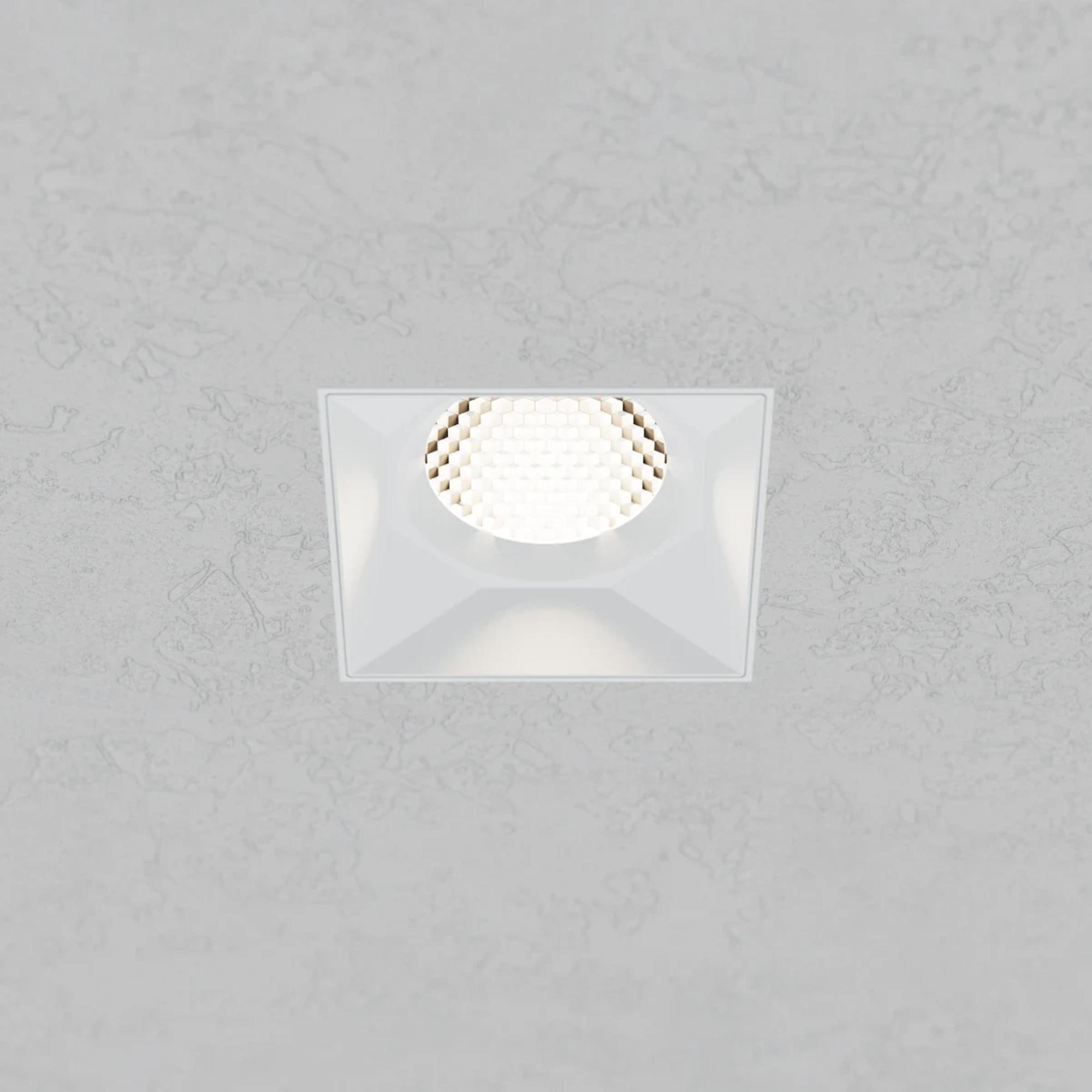 Rhyme 3" Square Trimless LED Downlight, 15W, 1520 Lm, 5-CCT, White - Bees Lighting