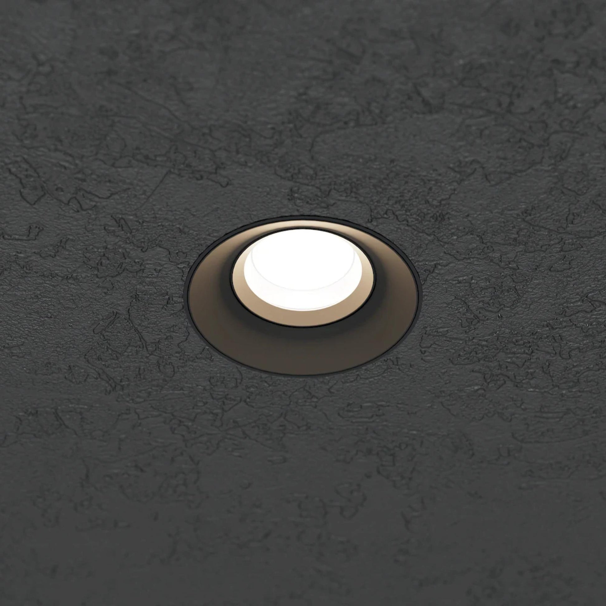 Rhyme 3" Round Gimbal Trimless LED Downlight, 12W, 1190 Lm, 5-CCT, Black - Bees Lighting