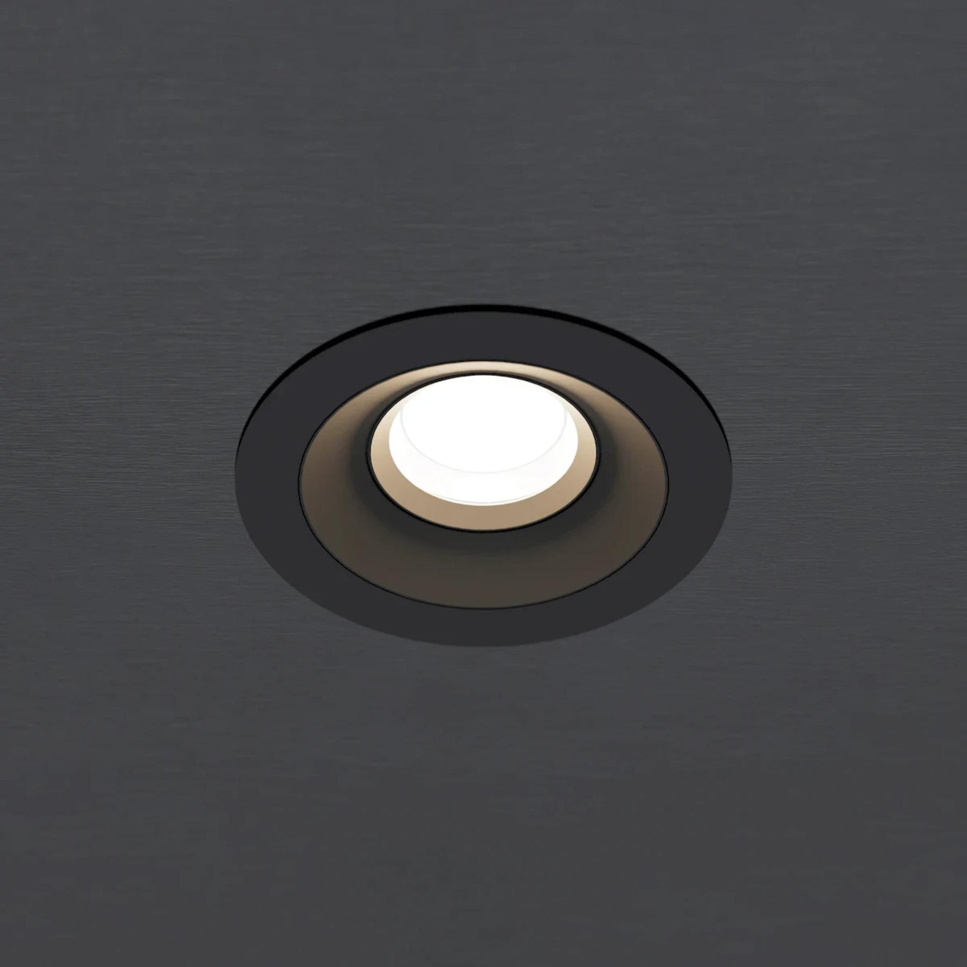 Rhyme 3" Round Gimbal Trimless LED Downlight, 12W, 1190 Lm, 5-CCT, Black - Bees Lighting