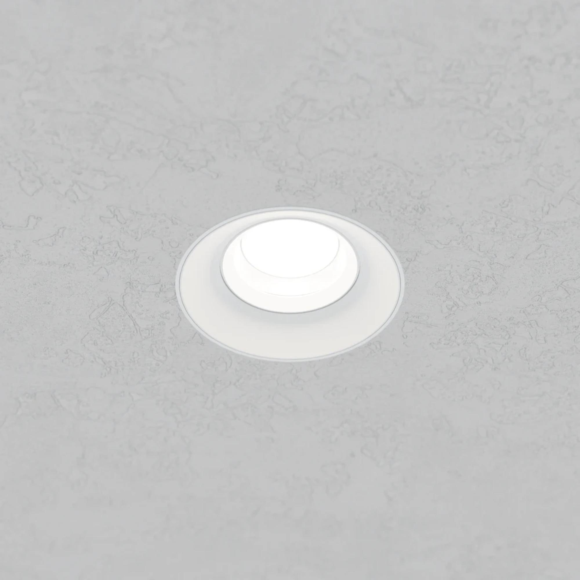 Rhyme 3" Round Gimbal Trimless LED Downlight, 12W, 1250 Lm, 5-CCT, White - Bees Lighting