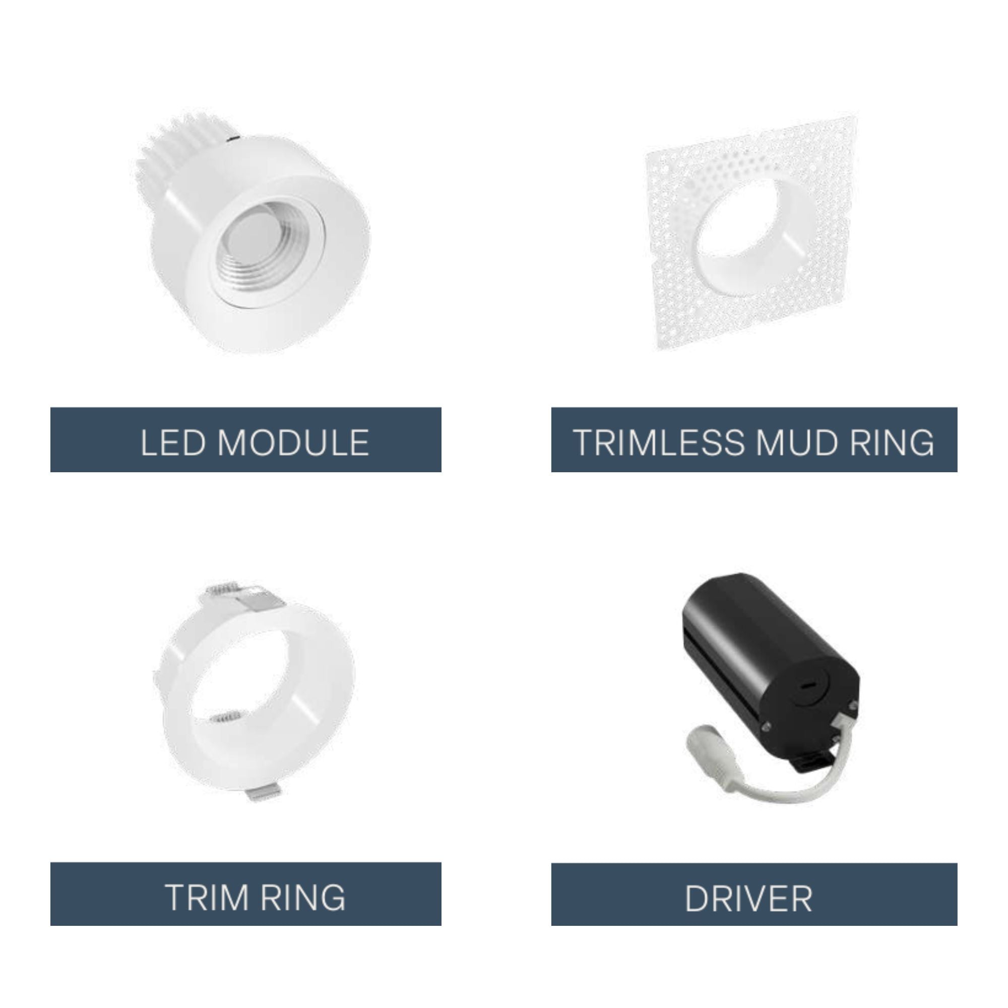 American RHYM-DL3R-12-36-GIM-5CCT-WH 3 in. Gimbal Downlight 12W 1250 Lumens Selectable CCT Wet Rated