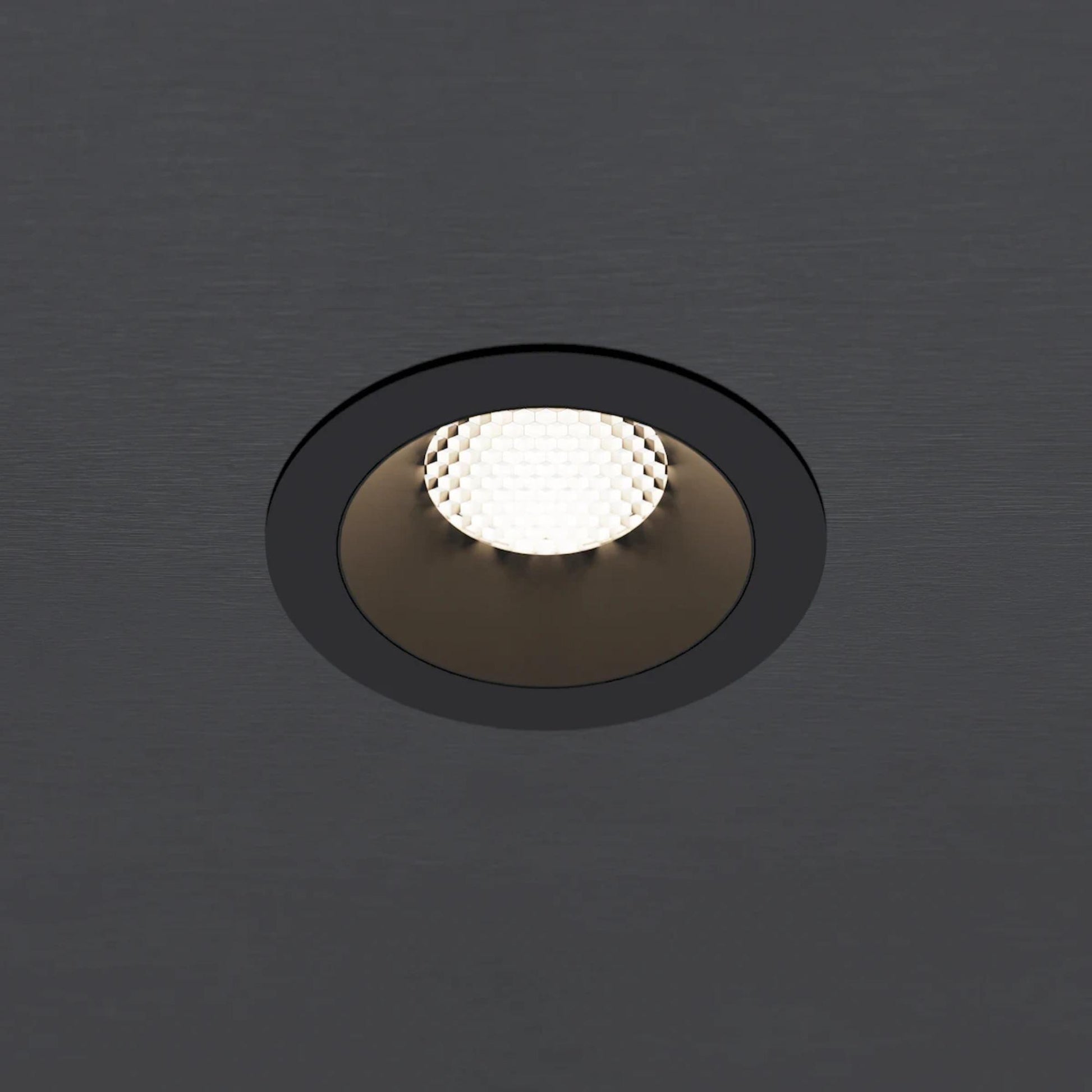 Rhyme 3" Round Trimless LED Downlight, 15W, 1310 Lm, 5-CCT, Black - Bees Lighting