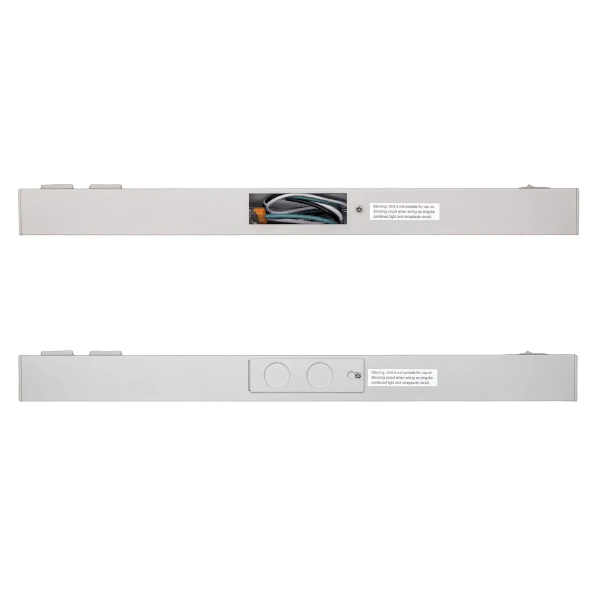 American Lighting - LED Courant 18" Under Cabinet with Two Receptacles, Selectable CCT, 120V, White | Bees Lighting