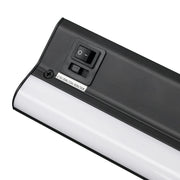 American Lighting - LED Courant 24" Under Cabinet with Two Receptacles, Selectable CCT, 120V, Black | Bees Lighting