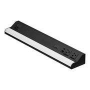 American Lighting LED Courant Plus 18 in. Under Cabinet Power Strip, Black, Selectable CCT, 1000 Lumens, 120V, USB Ports