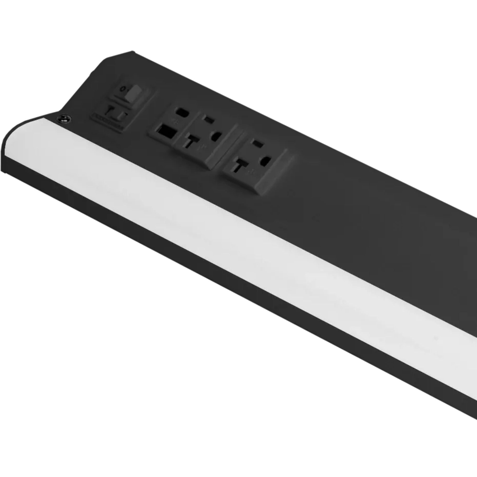 American Lighting LED Courant Plus 32 in. Under Cabinet Power Strip, Black, Selectable CCT, 1600 Lumens, 120V, USB Ports