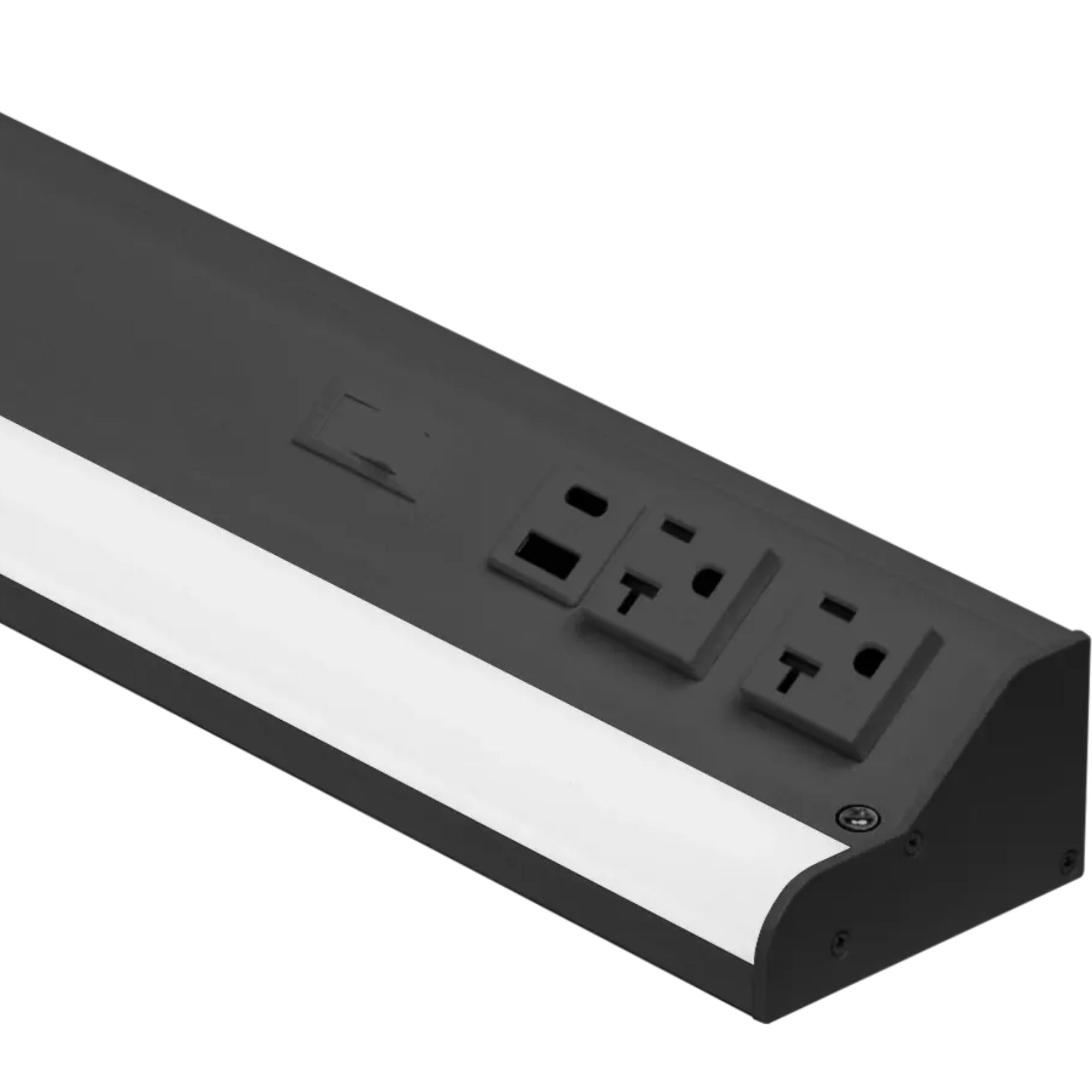 American Lighting LED Courant Plus 32 in. Under Cabinet Power Strip, Black, Selectable CCT, 1600 Lumens, 120V, USB Ports