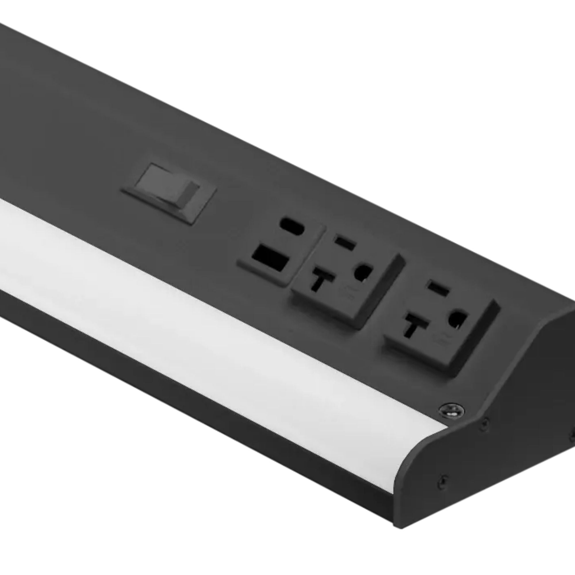 American Lighting LED Courant Plus 40 in. Under Cabinet Power Strip, Black, Selectable CCT, 2000 Lumens, 120V, USB Ports