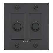 Buster + Punch NDK-024300 Linear 2-Gang LED Dimmer With Logo, 250W, Rotary, Black