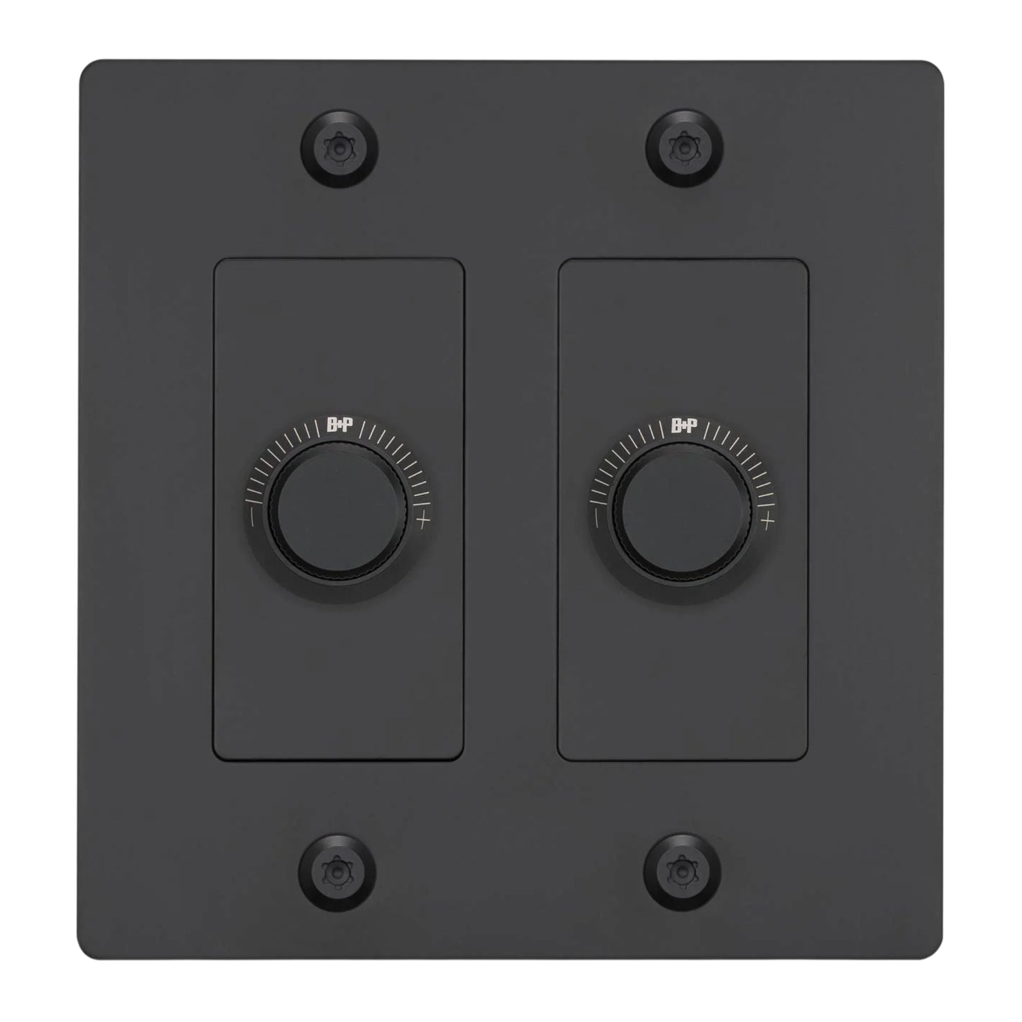 Buster + Punch NDK-024305 Linear 2-Gang LED Dimmer Without Logo, 250W, Rotary, Black