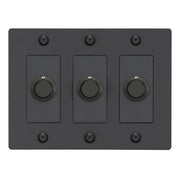 Buster + Punch NDK-024325 Linear 3-Gang LED Dimmer Without Logo, 250W, Rotary, Black