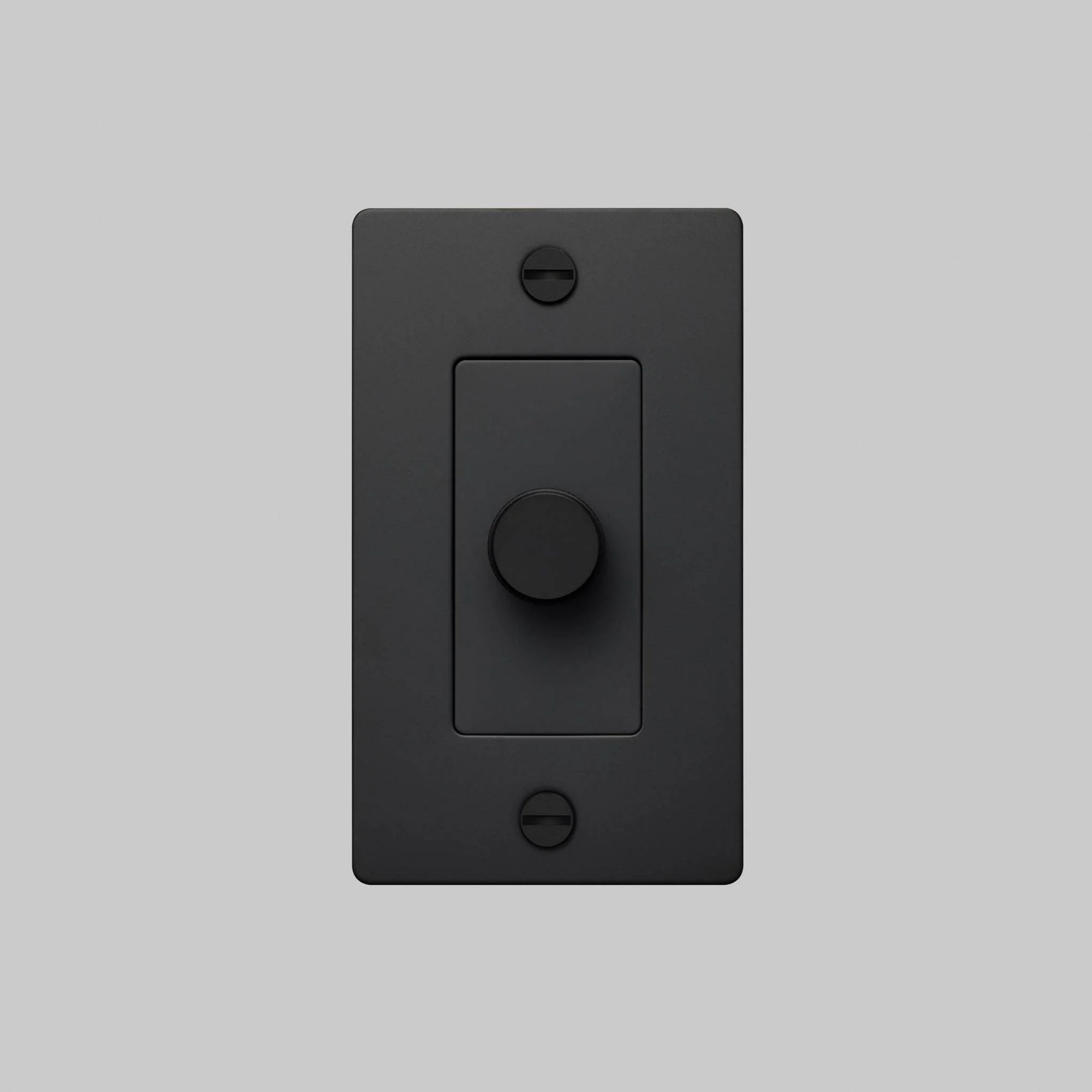 Buster + Punch NDK-024355 Cross 1-Gang LED Dimmer Without Logo, 250W, Rotary, Black