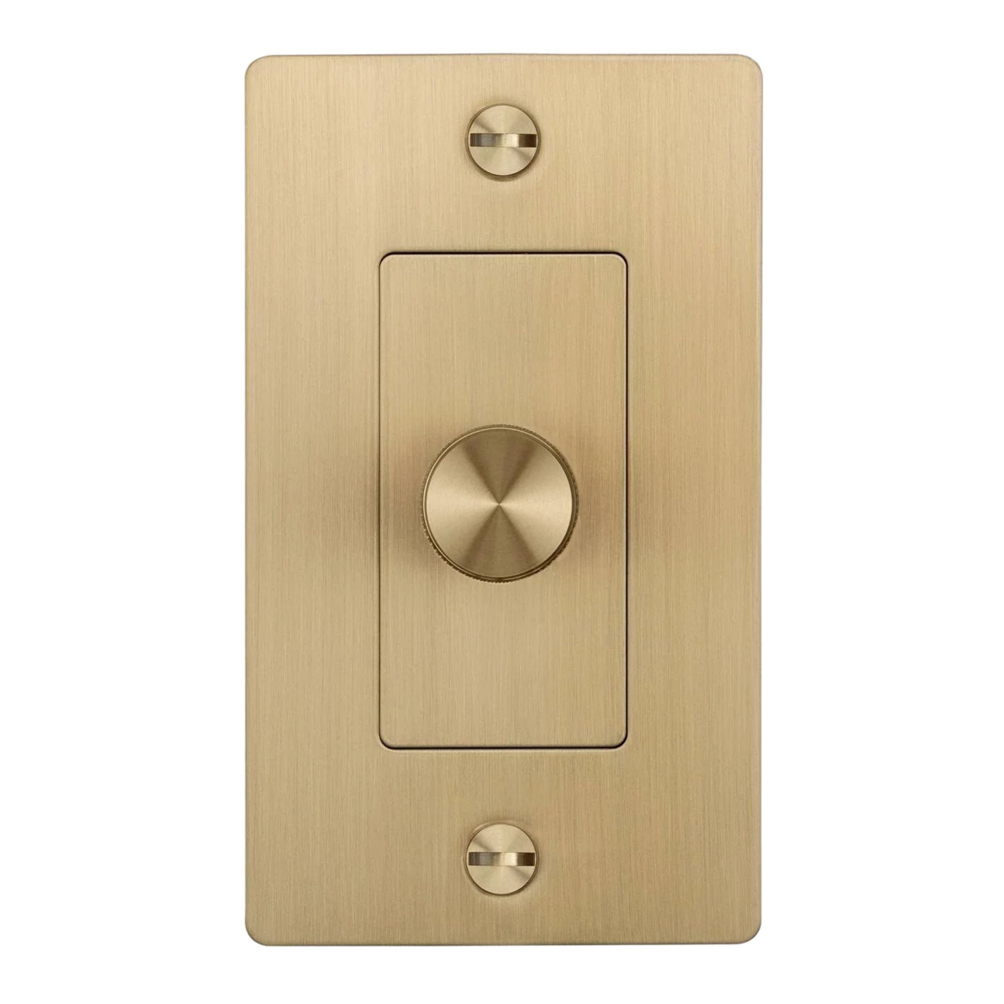 Buster + Punch NDK-054356 Cross 1-Gang LED Dimmer Without Logo, 250W, Rotary, Brass