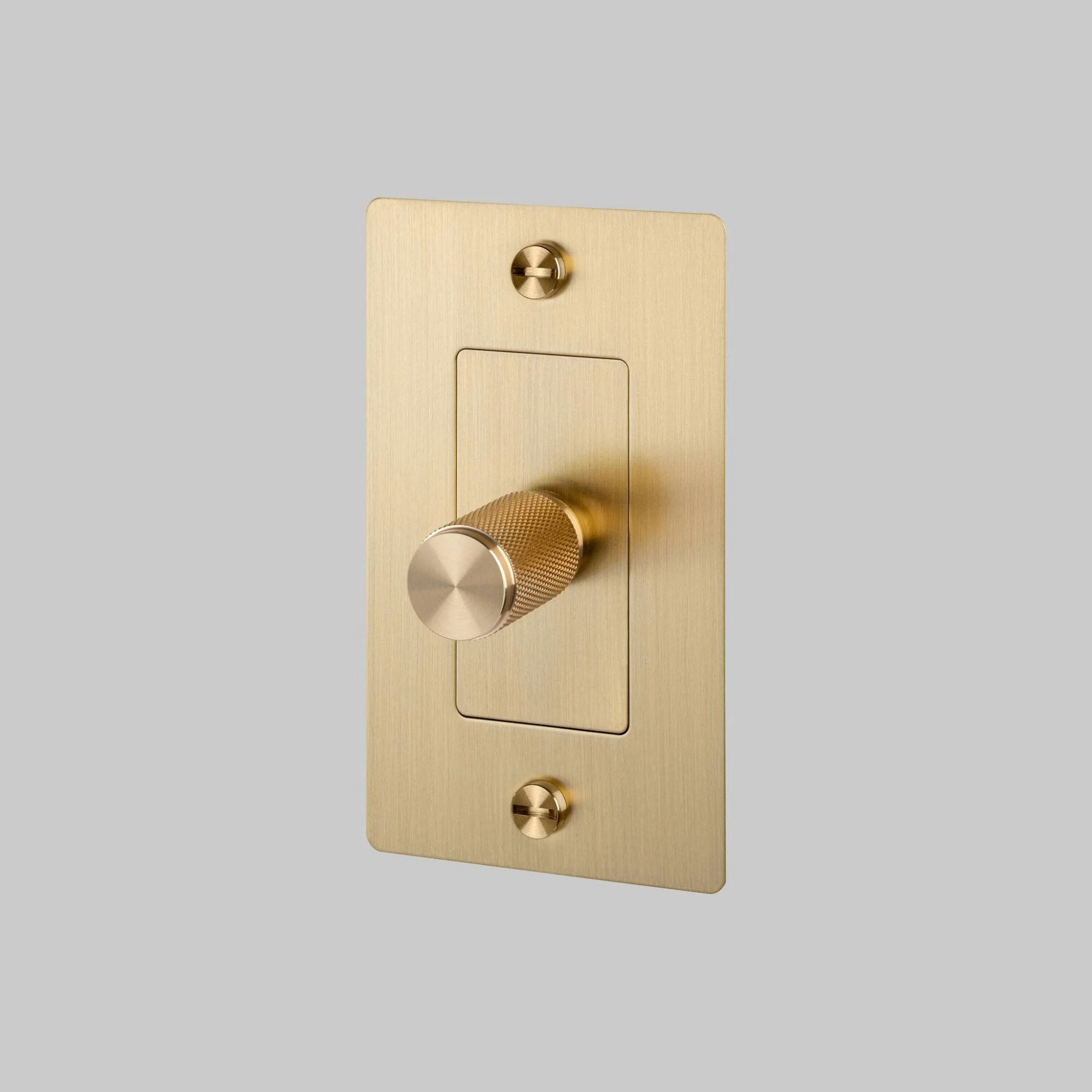 Buster + Punch NDK-054356 Cross 1-Gang LED Dimmer Without Logo, 250W, Rotary, Brass