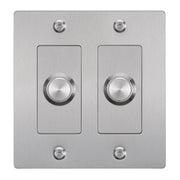 Buster + Punch NDK-074308 Linear 2-Gang LED Dimmer Without Logo, 250W, Rotary, Steel