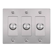 Buster + Punch NDK-074328 Linear 3-Gang LED Dimmer Without Logo, 250W, Rotary, Steel