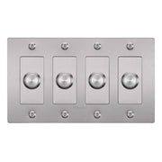 Buster + Punch NDK-074343 Linear 4-Gang LED Dimmer With Logo, 250W, Rotary, Steel