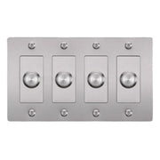 Buster + Punch NDK-074348 Linear 4-Gang LED Dimmer Without Logo, 250W, Rotary, Steel