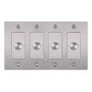 Buster + Punch NDK-074354 Cross 4-Gang LED Dimmer With Logo, 250W, Rotary, Steel